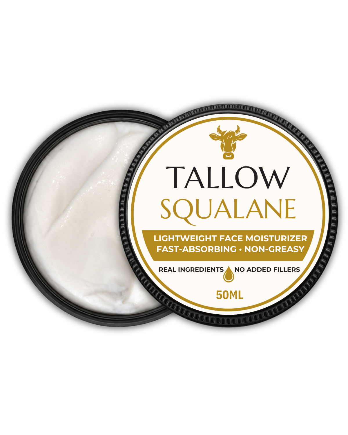 TALLOW SQUALANE хидратиращ крем за лице с телешка лой и сквалан от Amiraya Naturals